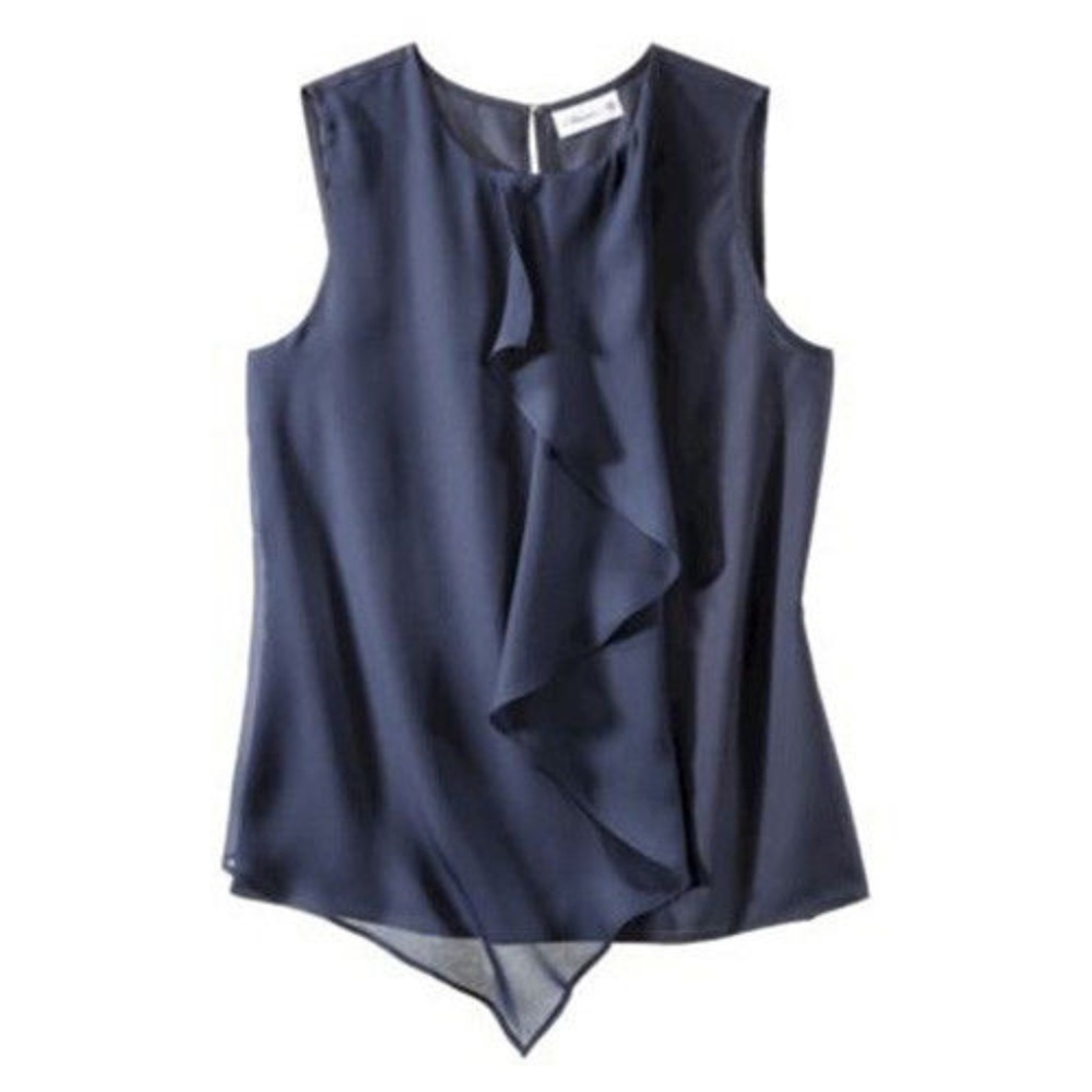 3.1 Phillip Lim for Target Navy Ruffle Blouse